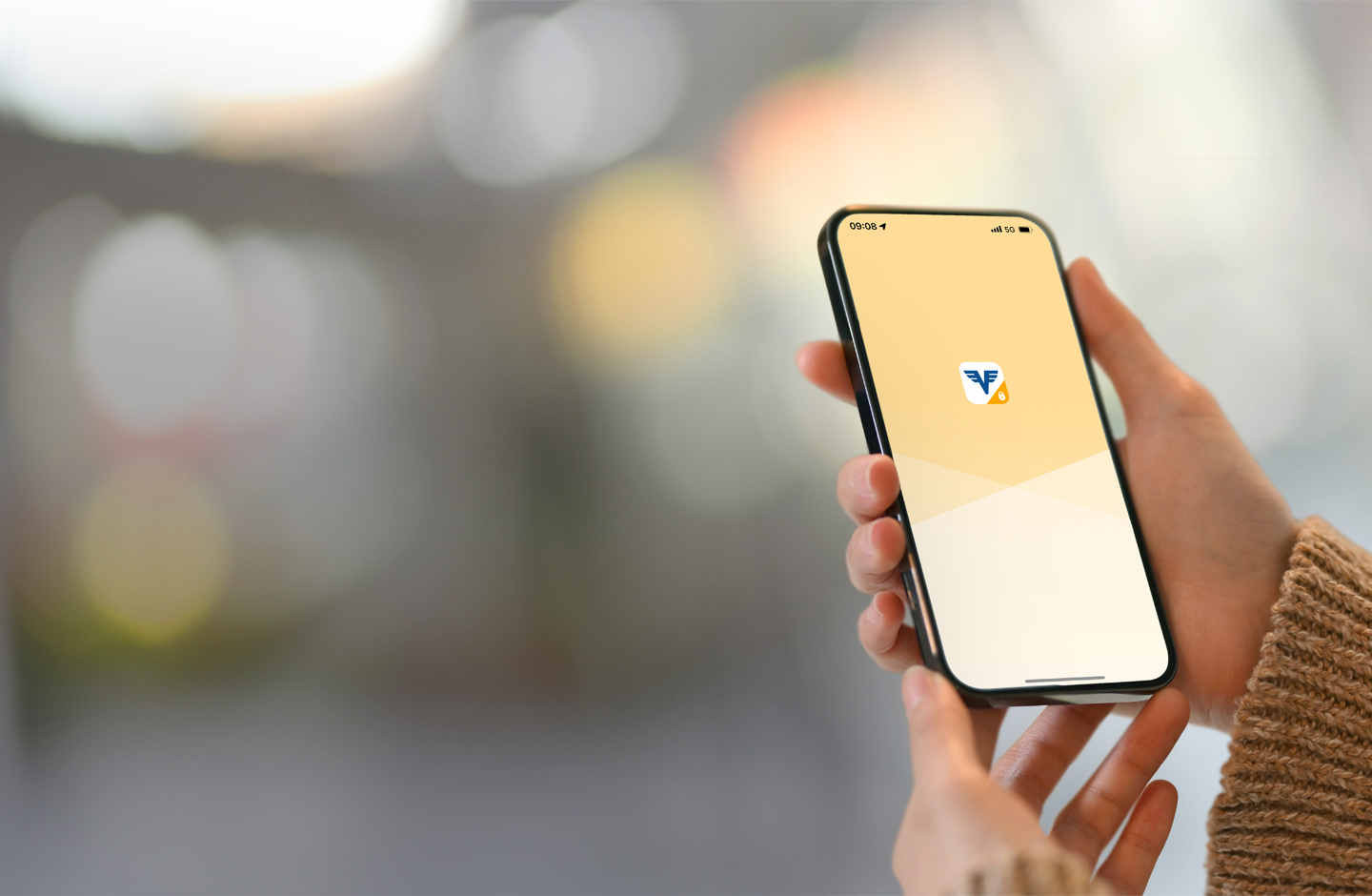 Startbildschirm der ID-App auf einem Smartphone.